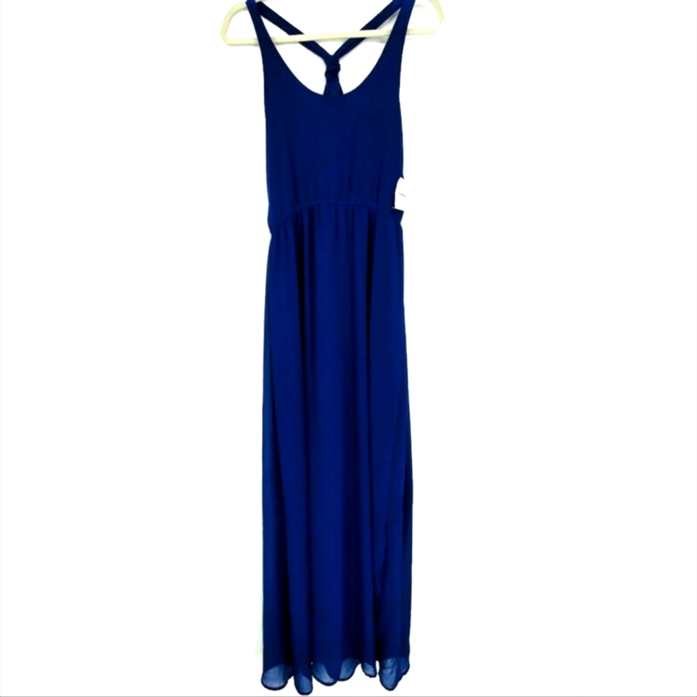 NWT Nordstrom Dee Elle Racerback Twist Maxi Dress - Cobalt Blue - M